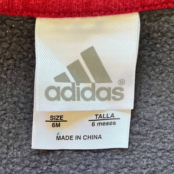 Adidas Baby Red and Gray Track Suit, Size 6 Months - Picture 7 of 10